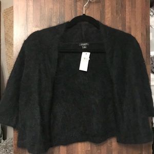 Black fuzzy cardigan